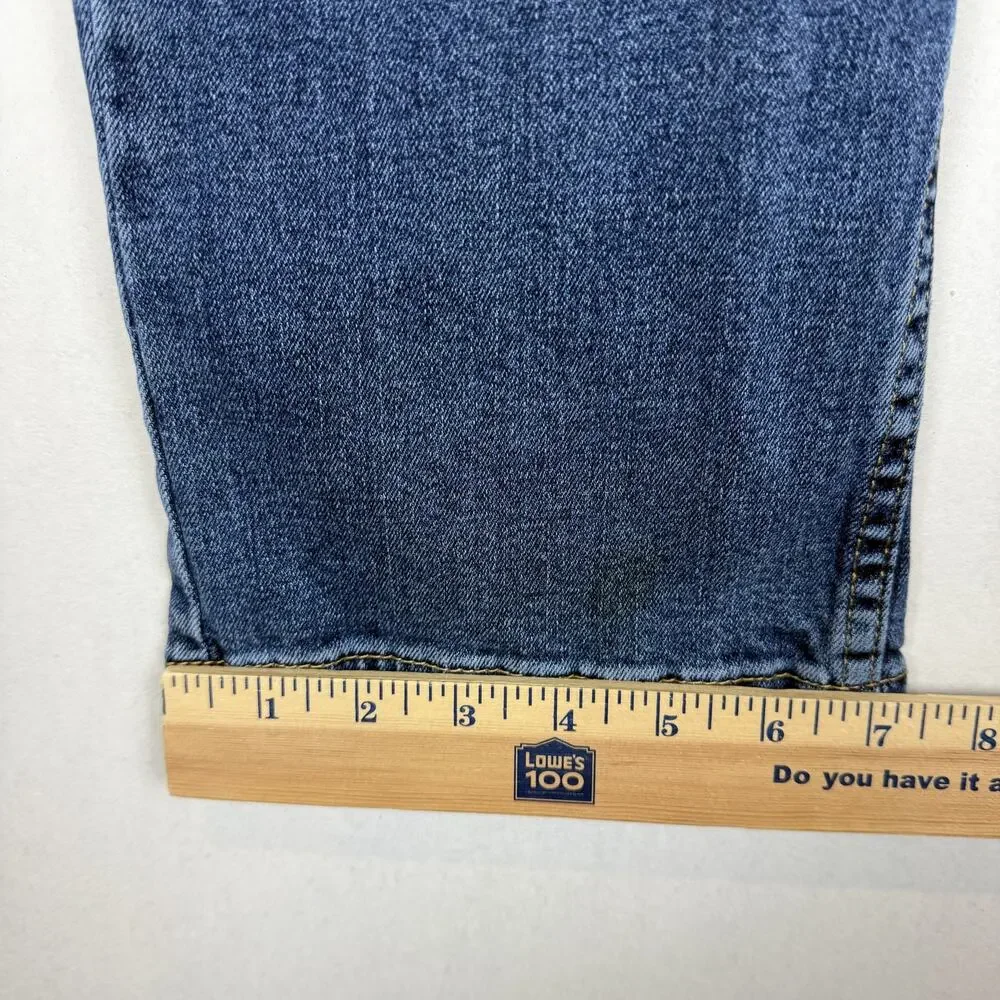 Levi's 514 Jeans Mens 36x32 Blue Denim Stretch Medium Wash Mid-Rise Straight Fit